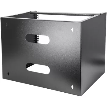 StarTech.com Rack de red de montaje en pared 8U - 36 cm de profundidad (Low Profile) - Soporte para panel de parcheo de 48 cm (19 pulgadas) para servidores y equipos IT planos, conmutadores de red - Capacidad de carga 36 kg, Negro