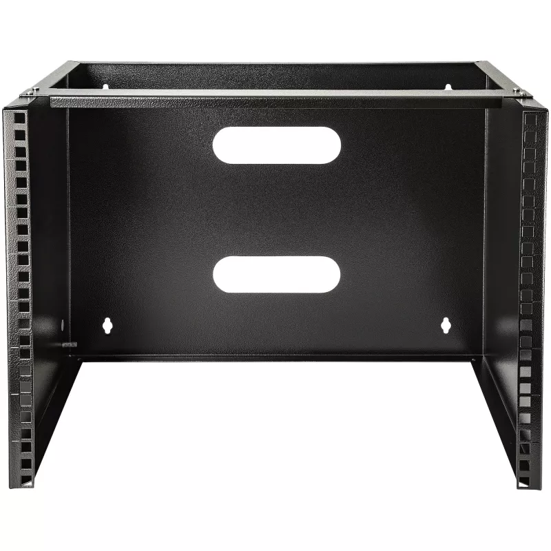 StarTech.com Rack de red de montaje en pared 8U - 36 cm de profundidad (Low Profile) - Soporte para panel de parcheo de 48 cm (19 pulgadas) para servidores y equipos IT planos, conmutadores de red - Capacidad de carga 36 kg, Negro