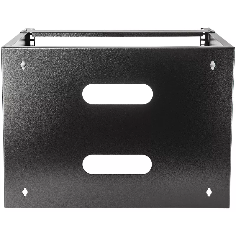 StarTech.com Rack de red de montaje en pared 8U - 36 cm de profundidad (Low Profile) - Soporte para panel de parcheo de 48 cm (19 pulgadas) para servidores y equipos IT planos, conmutadores de red - Capacidad de carga 36 kg, Negro