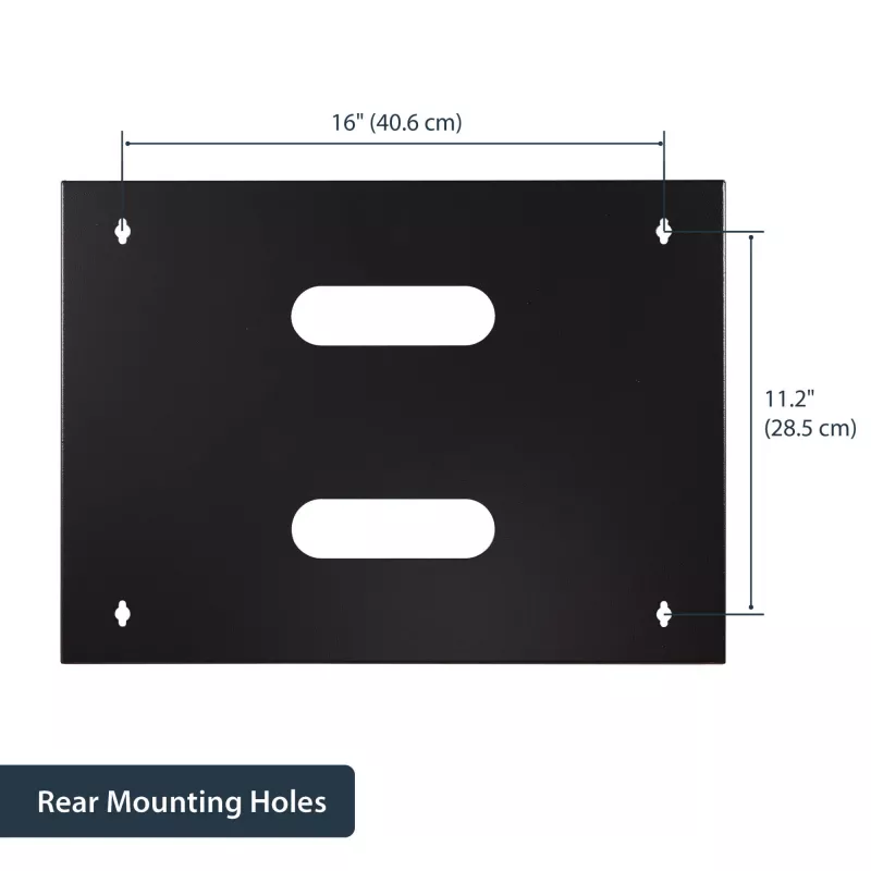 StarTech.com Rack de red de montaje en pared 8U - 36 cm de profundidad (Low Profile) - Soporte para panel de parcheo de 48 cm (19 pulgadas) para servidores y equipos IT planos, conmutadores de red - Capacidad de carga 36 kg, Negro
