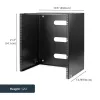 StarTech.com Rack de red de pared 12U – 14 pulgadas de profundidad (perfil plano) – Soporte para panel de parcheo de 19 pulgadas para servidores y equipos IT planos, switches de red – Capacidad de carga de 125 lbs/57 kg, negro
