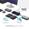 StarTech.com Borrador de discos duros SSD/HDD de 4 bahías - SATA de 2.5 pulgadas y 3.5 pulgadas - Sanitizador de discos externo autónomo sin host con borrado seguro - 9 modos de borrado - Puerto de impresora RS232 - Compatible con NIST/DOD y TAA