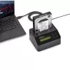 StarTech.com Borrador de discos duros de una bahía, sanitizador de HDD/SSD autónomo, 4Kn, USB 3.0 a SATA III (6 Gbit/s), 9 modos de borrado, pantalla LCD, dock sanitizador de discos duros con borrado seguro, puerto de impresora DB-9, conforme a TAA