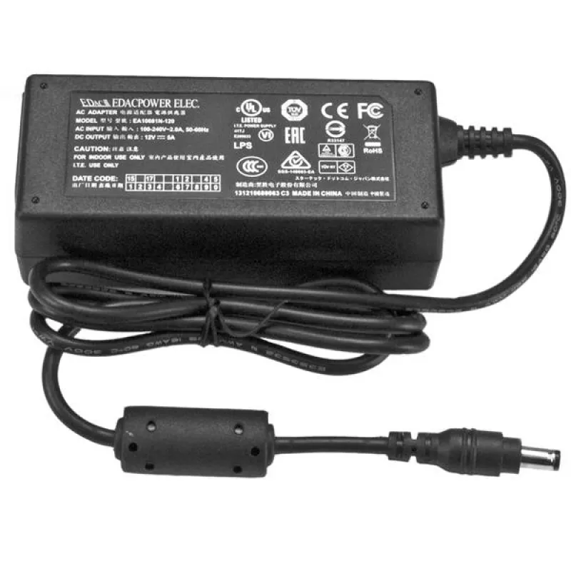 StarTech.com Fuente de alimentación DC – 12 V, 5 A, universal, interior, 110–240 V, 12 V, 2 A, 5 A