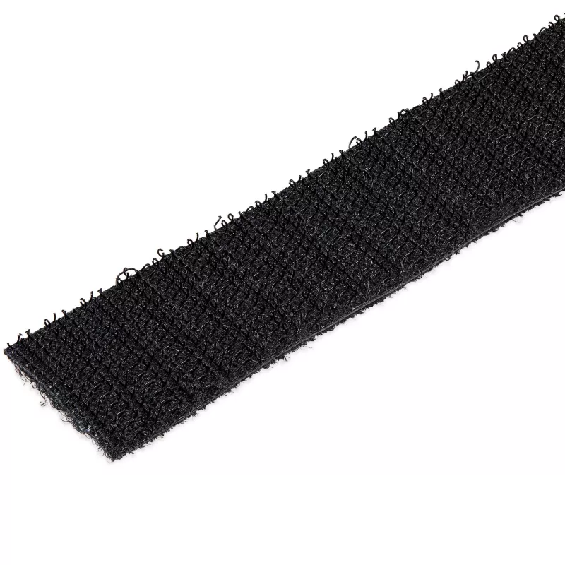 StarTech.com Rollo de cierre de gancho y bucle de 50ft - Bridas de cables reutilizables cortables a medida - Cinta adhesiva industrial para cables a granel / Fundas de tela ajustables negro / Bridas de gestión de cables autoadherentes reutilizables