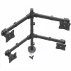StarTech.com Brazo de monitor cuádruple para montaje en mesa – Soporte VESA ergonómico para 4 monitores 2x2 de hasta 27 pulgadas – Montaje en mástil articulado y ajustable en altura – Función de inclinación/giro/rotación para pantalla LCD/LED – Pinza de mesa/pasacables