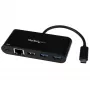 StarTech.com Hub USB-C de 3 puertos con Gigabit Ethernet y carga de portátil con Power Delivery 60 W passthrough – USB-C a 3x USB-A (USB 3.0 SuperSpeed 5 Gbit/s) – Hub adaptador USB 3.1/3.2 Gen 1 Type-C