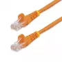StarTech.com Cable de red Ethernet Cat5e con conectores RJ45 sin enganches – 0,5 m, naranja