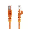 StarTech.com Cable de red Ethernet Cat5e con conectores RJ45 sin enganches – 0,5 m, naranja