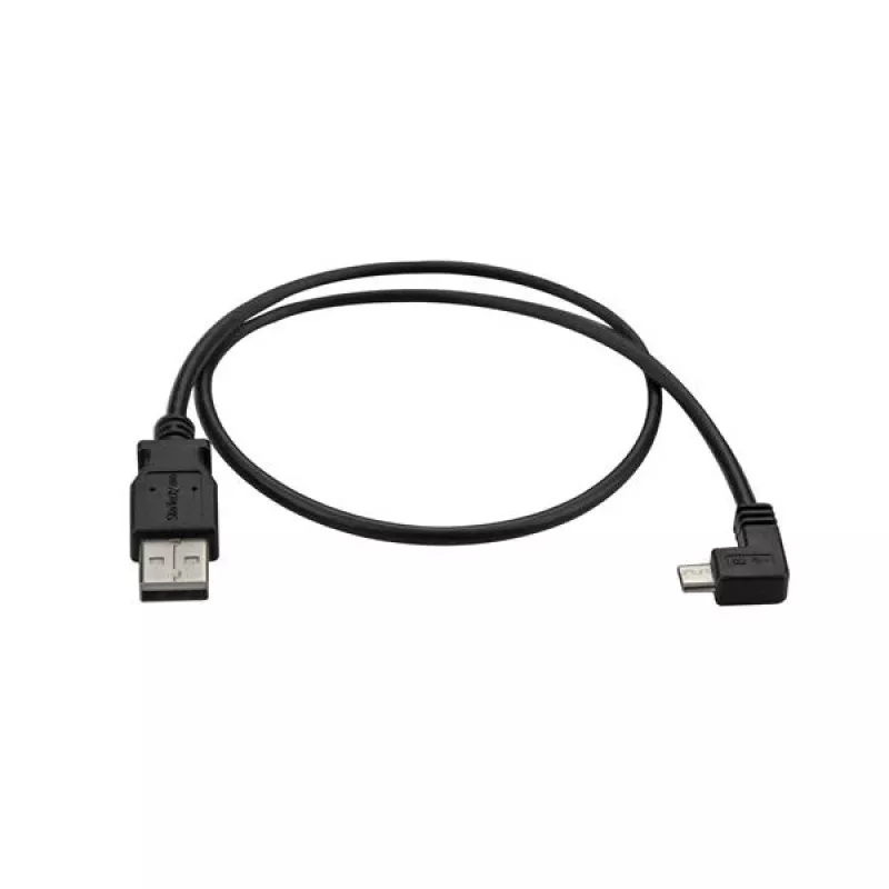 StarTech.com Cable de carga y sincronización Micro-USB M/M – Micro-USB en ángulo – 24 AWG – 0,5 m