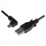 StarTech.com Cable de carga y sincronización Micro-USB M/M – Micro-USB en ángulo izquierdo – 24 AWG – 0,5 m