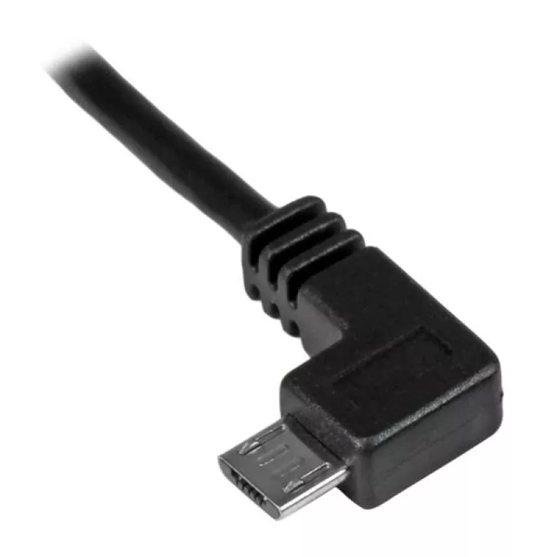 StarTech.com Cable de carga y sincronización Micro-USB M/M – Micro-USB en ángulo izquierdo – 24 AWG – 0,5 m