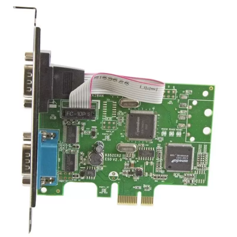 StarTech.com Tarjeta serie PCI Express de 2 puertos con UART 16C1050 – RS232