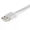 StarTech.com Cable de carga múltiple USB de 1 m – USB a Micro-USB o USB-C o Lightning para iPhone/iPad/iPod/Android – certificado Apple MFi – cargador USB 3 en 1 – trenzado