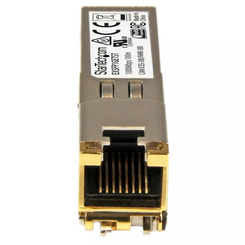 StarTech.com Módulo transceptor SFP compatible con Juniper EX-SFP-1GE-T – 10/100/1000BASE-T ~ módulo SFP compatible con Juniper EX-SFP-1GE-T – 1000BASE-T – SFP a RJ45 Cat6/Cat5e – SFP Gigabit Ethernet 1GE – RJ-45 100 m
