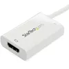 StarTech.com Adaptador USB-C a HDMI 2.0 con Power Delivery - Convertidor de vídeo USB Type-C a HDMI Display 4K 60Hz - Puerto de carga de paso 60W PD - Compatible con Thunderbolt 3 - Blanco