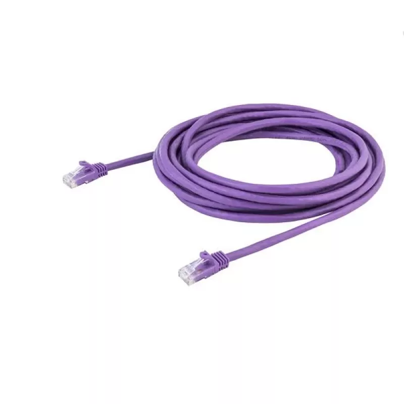 StarTech.com Cable Ethernet CAT6 de 5 m - Morado Cable Ethernet Gigabit CAT 6 - 250M 100W PoE RJ45 UTP de red/parcheo sin lengüeta con alivio de tensión, probado individualmente