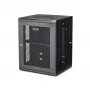 StarTech.com Armario de red de montaje en pared 4 postes 15U con bandeja 1U, rack de servidor plegable de 19