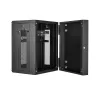 StarTech.com Armario de red de montaje en pared 4 postes 15U con bandeja 1U, rack de servidor plegable de 19