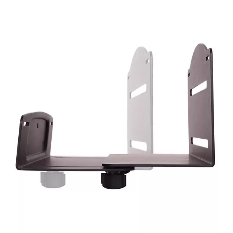 StarTech.com Soporte para CPU – soporte de pared ajustable para ordenador, soporte de pared para CPU, universal, 10 kg, negro, acero, vertical