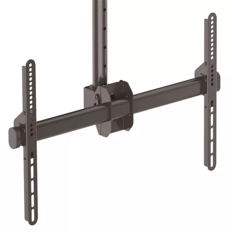 StarTech.com Soporte de techo para TV – soporte colgante universal totalmente articulado para una pantalla con mástil telescópico corto ajustable – inclinación/giro – soporte VESA para pantallas de 32–75