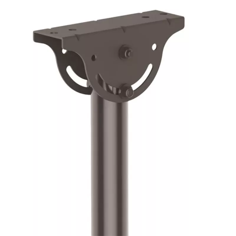 StarTech.com Soporte de techo para TV – soporte colgante universal totalmente articulado para una pantalla con mástil telescópico corto ajustable – inclinación/giro – soporte VESA para pantallas de 32–75