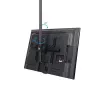 StarTech.com Soporte de techo para TV – soporte colgante universal totalmente articulado para una pantalla con mástil telescópico corto ajustable – inclinación/giro – soporte VESA para pantallas de 32–75