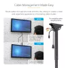 StarTech.com Soporte de techo para TV – soporte colgante universal totalmente articulado para una pantalla con mástil telescópico corto ajustable – inclinación/giro – soporte VESA para pantallas de 32–75