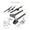 StarTech.com Soporte de techo para TV – soporte colgante universal totalmente articulado para una pantalla con mástil telescópico corto ajustable – inclinación/giro – soporte VESA para pantallas de 32–75
