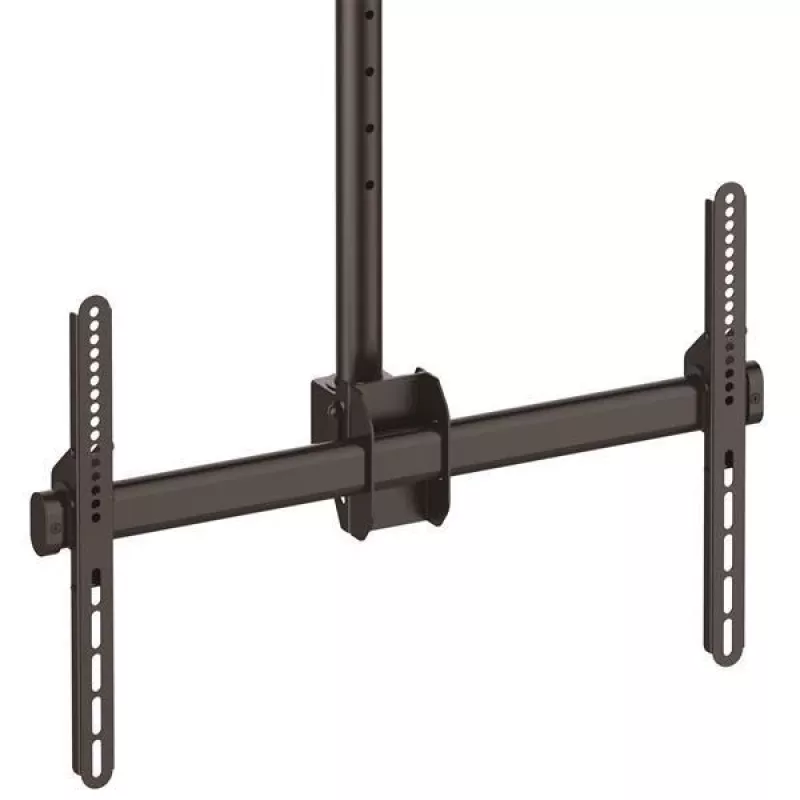 StarTech.com Soporte de techo para TV – soporte colgante universal totalmente articulado para una pantalla con mástil telescópico largo ajustable – inclinación/giro – soporte VESA para pantallas de 32