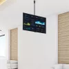 StarTech.com Soporte de techo para TV – soporte colgante universal totalmente articulado para una pantalla con mástil telescópico largo ajustable – inclinación/giro – soporte VESA para pantallas de 32