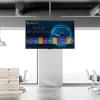 StarTech.com Soporte de techo para TV – soporte colgante universal totalmente articulado para una pantalla con mástil telescópico largo ajustable – inclinación/giro – soporte VESA para pantallas de 32