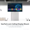 StarTech.com Soporte de techo para TV – soporte colgante universal totalmente articulado para una pantalla con mástil telescópico largo ajustable – inclinación/giro – soporte VESA para pantallas de 32