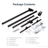 StarTech.com Soporte de techo para TV – soporte colgante universal totalmente articulado para una pantalla con mástil telescópico largo ajustable – inclinación/giro – soporte VESA para pantallas de 32