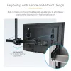 StarTech.com Soporte de techo para TV – soporte colgante universal totalmente articulado para una pantalla con mástil telescópico largo ajustable – inclinación/giro – soporte VESA para pantallas de 32