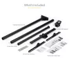 StarTech.com Soporte de techo para TV – soporte colgante universal totalmente articulado para una pantalla con mástil telescópico largo ajustable – inclinación/giro – soporte VESA para pantallas de 32
