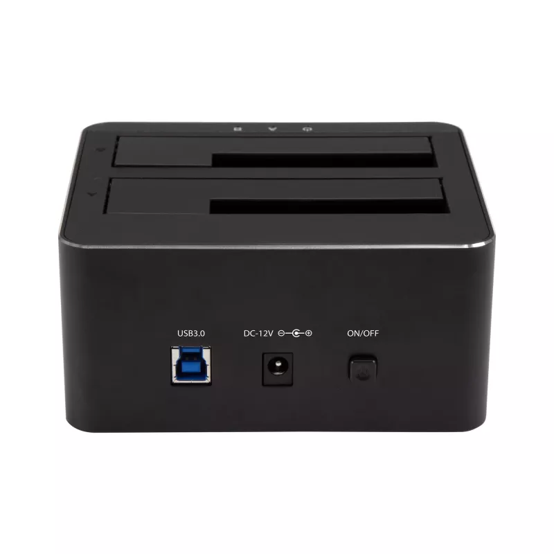 StarTech.com Docking station para discos duros USB 3.0 a SATA de doble bahía, dock de discos duros USB, docking station externa para SSD/HDD SATA I/II/III de 2,5/3,5
