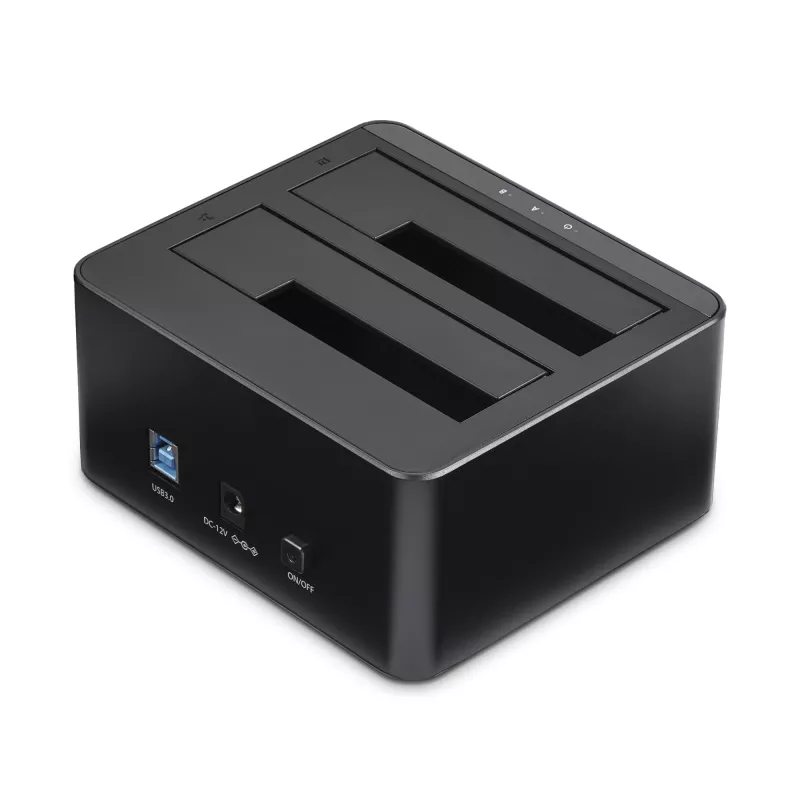 StarTech.com Docking station para discos duros USB 3.0 a SATA de doble bahía, dock de discos duros USB, docking station externa para SSD/HDD SATA I/II/III de 2,5/3,5