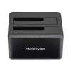StarTech.com Docking station para discos duros USB 3.0 a SATA de doble bahía, dock de discos duros USB, docking station externa para SSD/HDD SATA I/II/III de 2,5/3,5