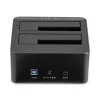StarTech.com Docking station para discos duros USB 3.0 a SATA de doble bahía, dock de discos duros USB, docking station externa para SSD/HDD SATA I/II/III de 2,5/3,5