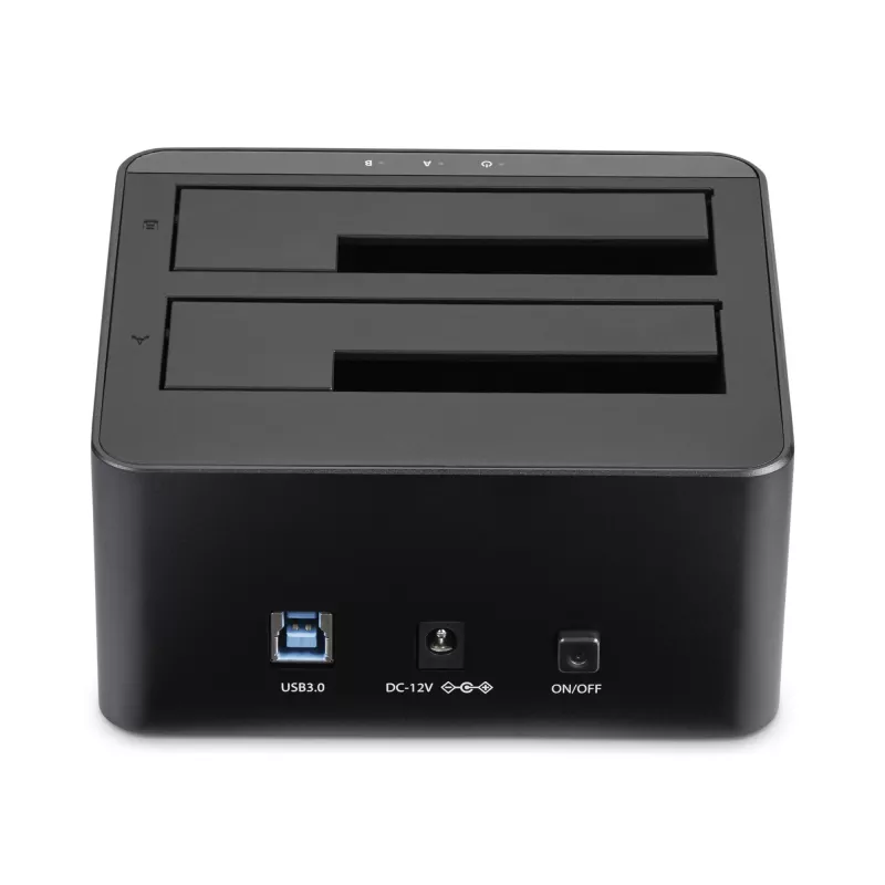 StarTech.com Docking station para discos duros USB 3.0 a SATA de doble bahía, dock de discos duros USB, docking station externa para SSD/HDD SATA I/II/III de 2,5/3,5