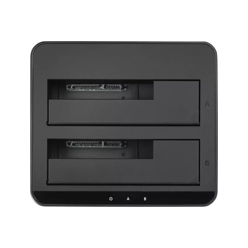 StarTech.com Docking station para discos duros USB 3.0 a SATA de doble bahía, dock de discos duros USB, docking station externa para SSD/HDD SATA I/II/III de 2,5/3,5