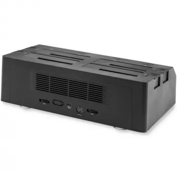 StarTech.com Docking station para discos duros USB a SATA de 4 bahías, USB 10Gbps, dock externo para SSD/HDD de 2,5