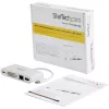 StarTech.com Adaptador multipuerto USB-C – adaptador de vídeo USB-C a DVI-D (digital) con carga pasante Power Delivery de 60 W, GbE, USB-A – mini docking station portátil para portátiles USB Type-C/Thunderbolt 3
