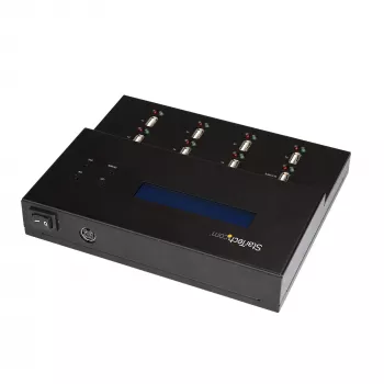 StarTech.com Duplicador y borrador de memorias USB autónomo de 1 a 7, copiador de unidades flash USB múltiples, copia de sistema y archivos y de unidad completa a 1,5 GB/min, borrado simple y de 3 pasadas, pantalla LCD – TAA