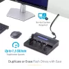 StarTech.com Duplicador y borrador de memorias USB autónomo de 1 a 7, copiador de unidades flash USB múltiples, copia de sistema y archivos y de unidad completa a 1,5 GB/min, borrado simple y de 3 pasadas, pantalla LCD – TAA