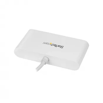 StarTech.com Hub USB-C de 4 puertos con 4 puertos USB-A (USB 3.0 SuperSpeed 5 Gbit/s) – alimentación por bus USB – hub adaptador USB-C a USB-A portátil/para portátil – hub Type-C USB 3.1 Gen 1/USB 3.2 Gen 1 – blanco