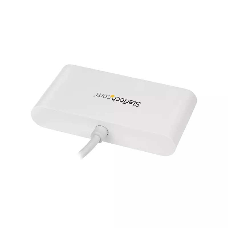 StarTech.com Hub USB-C de 4 puertos con 4 puertos USB-A (USB 3.0 SuperSpeed 5 Gbit/s) – alimentación por bus USB – hub adaptador USB-C a USB-A portátil/para portátil – hub Type-C USB 3.1 Gen 1/USB 3.2 Gen 1 – blanco