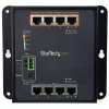 StarTech.com Switch PoE Gigabit industrial de 8 puertos – 4 x PoE+ 30W – Power Over Ethernet – switch gestionado GbE Layer/L2 reforzado – switch de red Gigabit robusto de alto rendimiento IP-30/-40 °C a +75 °C – TAA
