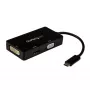 StarTech.com Adaptador de vídeo multipuerto USB-C – 3 en 1 – 4K 30 Hz – negro